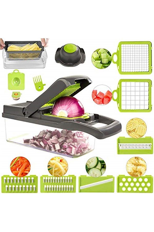 FUKTSYSM-Mandolin Slicer - Newest Design Vegetable Chopper, 11 in 1 Mandolin Slicer 1