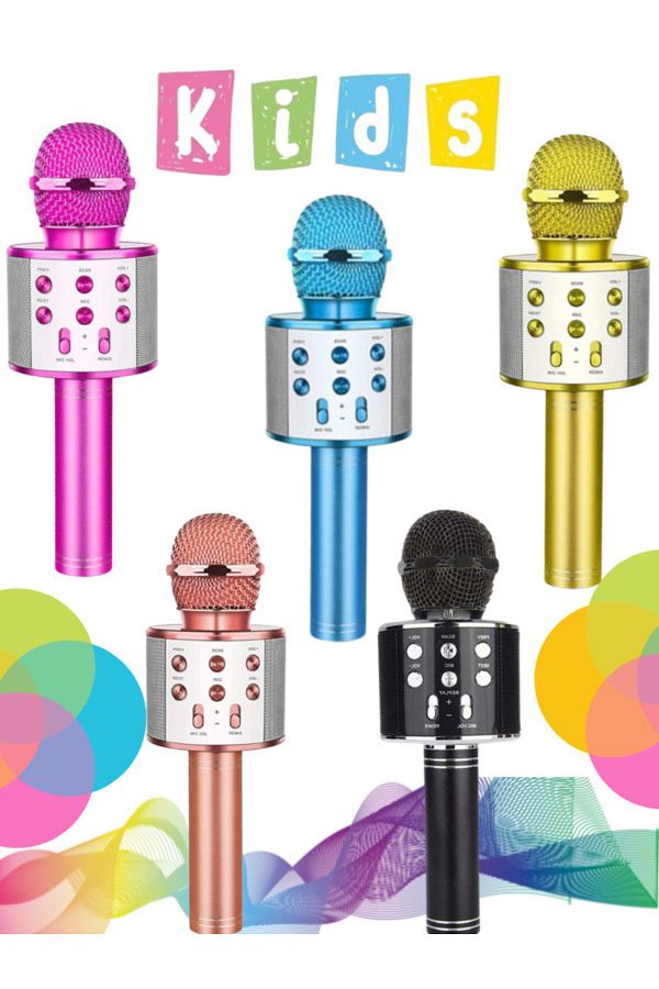 POLYGOLD-Karaoke Mixed Color Microphone Built-in Speaker USB Flash Supported 1