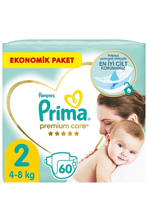 Prima Bebek Bezi Premium Care 2 Beden 60 Adet Mini Jumbo Paket