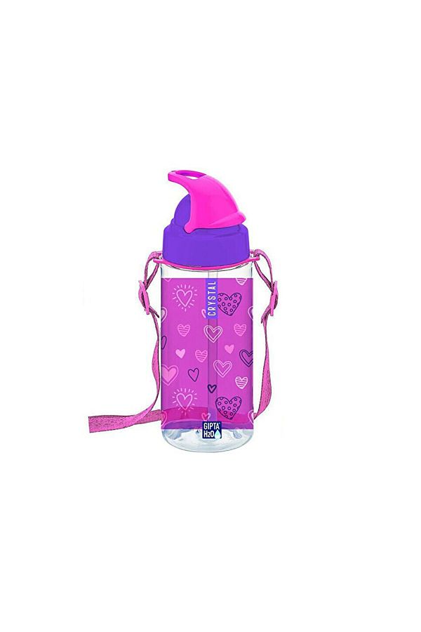 Gıpta-Crystal Tritan Patterned Flask with Straw 500 Cc 1
