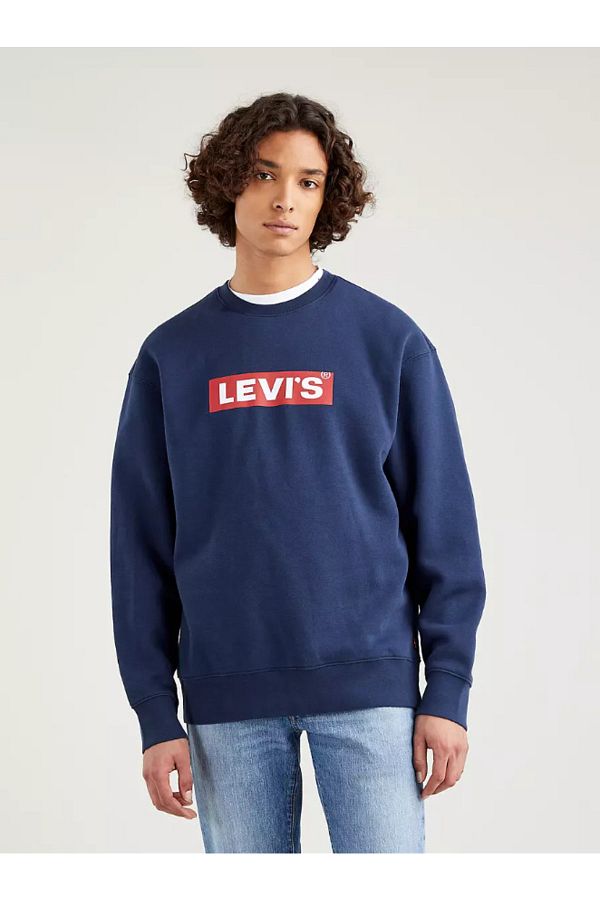 Levi s Navy Blue Men s Relax Fit Sweatshirt A2829 0025 Trendyol