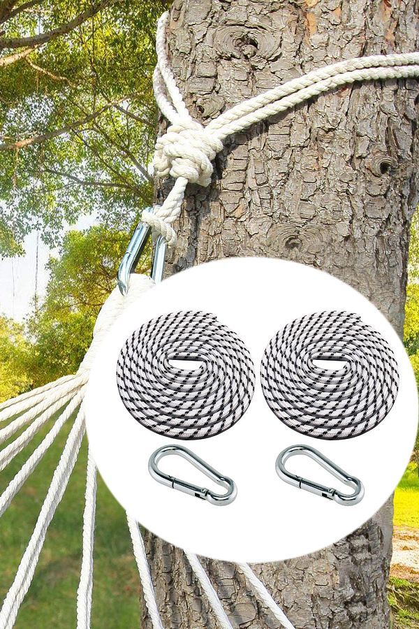 Leiste Silk Hammock Swing Carrier Hanging Rope Carabiner Set Camping Picnic  Garden Hammock Tying Rope 2 Pcs - Trendyol