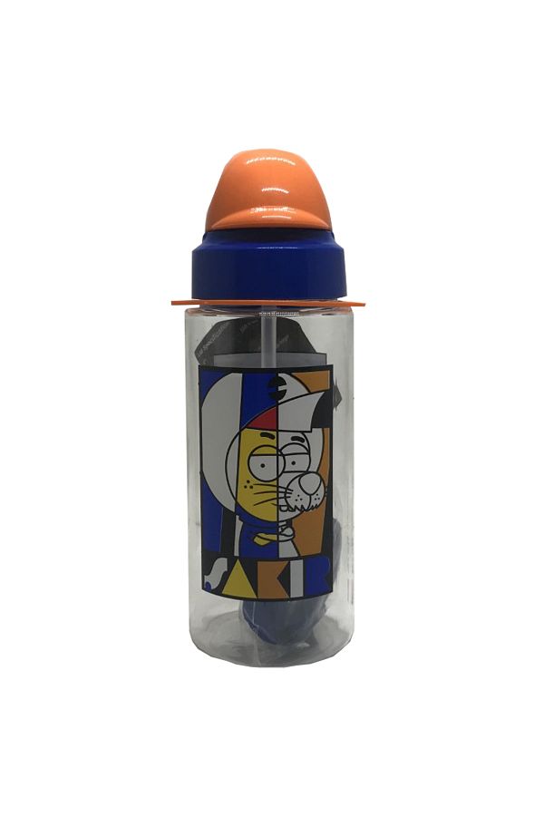 Gıpta-Kral Şakir Patterned Tritan Flask with Straw 500 Ml 1