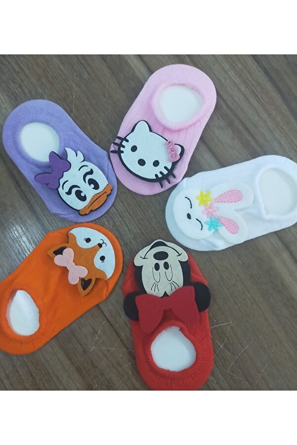 ÖZKARDEŞLER BABY Bebek Babet Çorap Keçe Fükürlü 5 Li