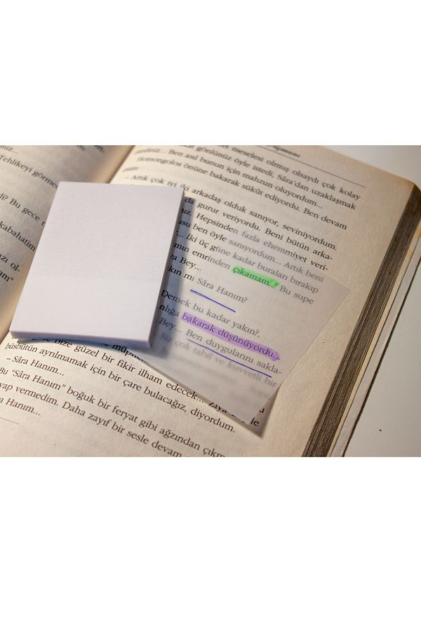 Paste Notes-ورق ملاحظات لاصق شفاف 4 × 7 سم / 50 ورقة 1