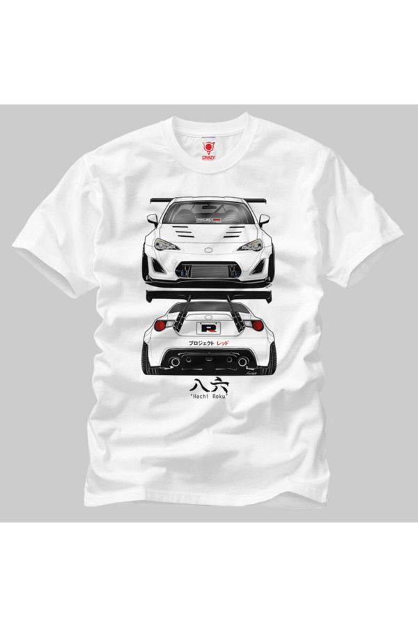 Crazy-Toyota Hachi Roku 86 Men's White T-Shirt 1