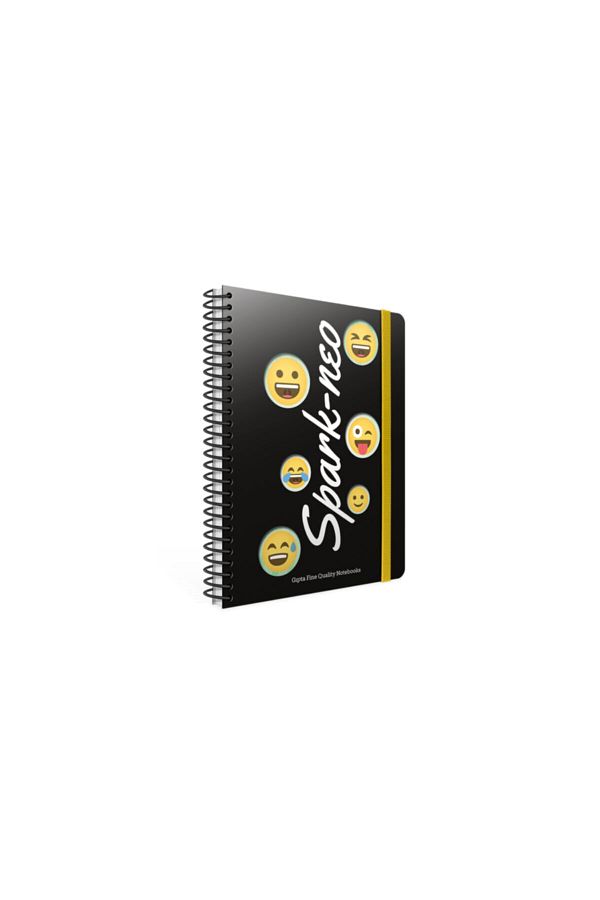 Gıpta-Spark A4 80 Sheets Checkered PP Cover Elastic Spiral Notebook 6769 1