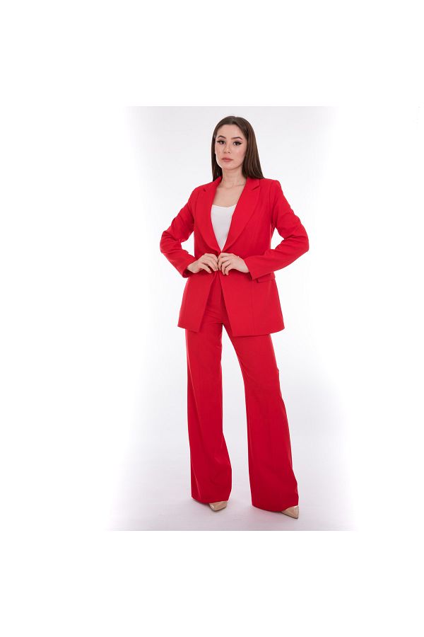 DEFİLE LUX-Costum Blazer Roșu Seria Zima 1