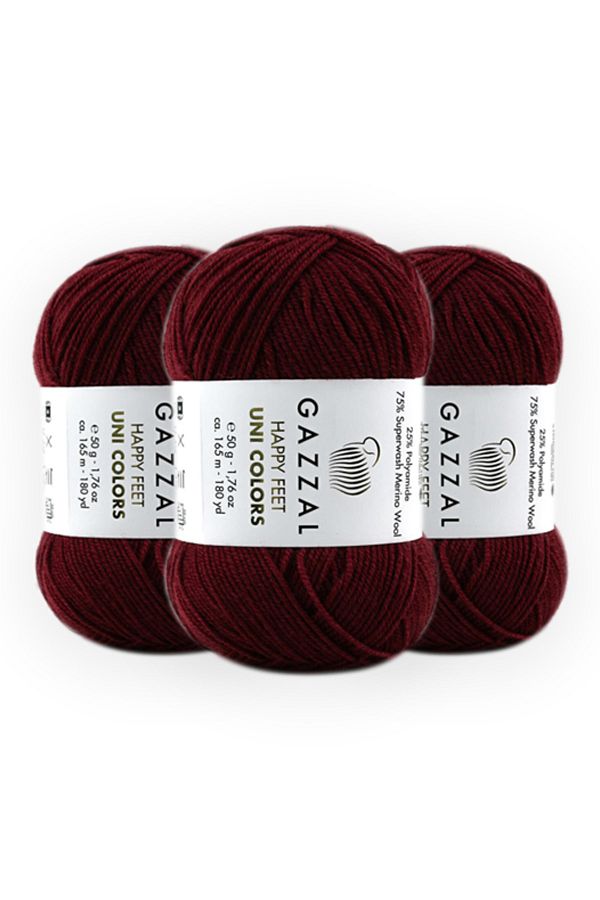 Gazzal-Happy Feet 50gr 165mt 3 عبوات 75% صوف من مزيج غزل الحياكة اليدوية Taka Yarn (3568 Hppyf) 1
