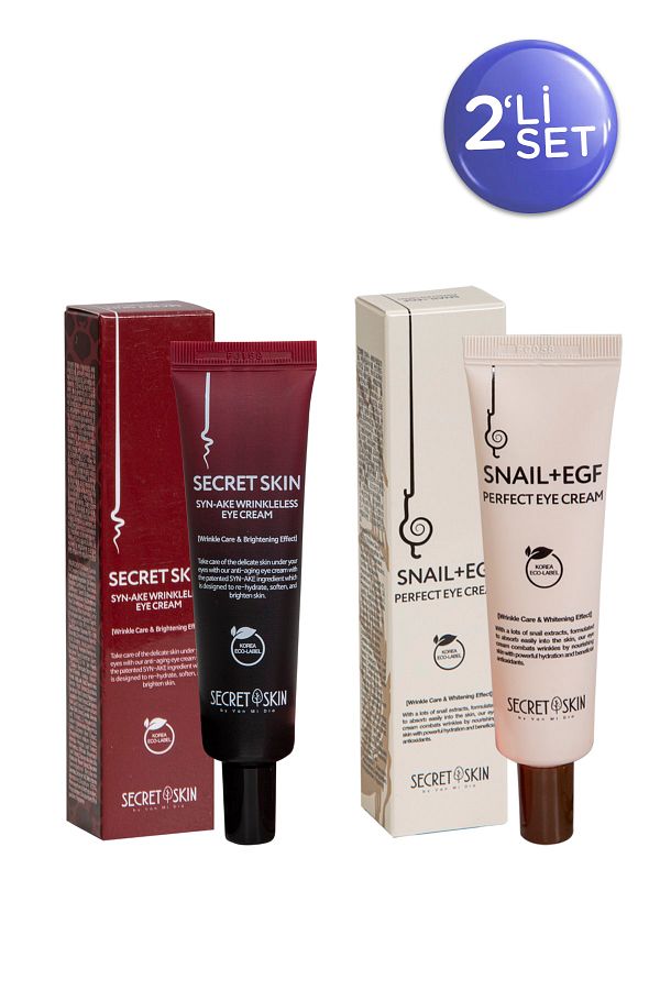 Secret Skin-Syn-Ake Eye Cream + Snail + Egf Eye Cream Eye Care Set 2 Pieces 1