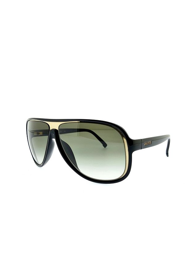 Lacoste 637s 002 60 12 Unisex Sunglasses Black Frame Gold Metal Combination Frame Aviator Trendyol