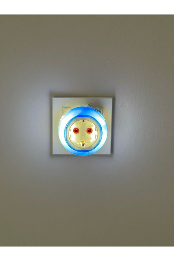 YILTECH-Night Lamp with Plug-in Switch and Socket - Blue 1