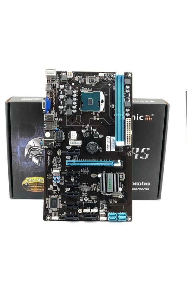 ESONIC-Hm65 Ddr3 8 Mining Btc Motherboard Including Esonic Processor 1