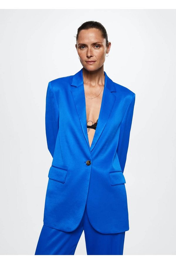 Mango blue blazer sales