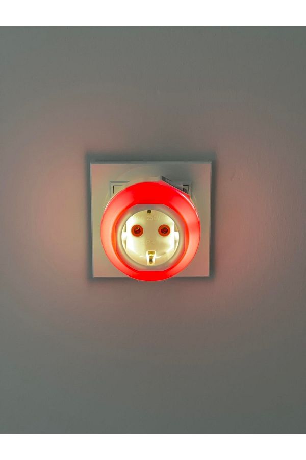 YILTECH-Night Lamp with Plug-in Switch and Socket - Red 1