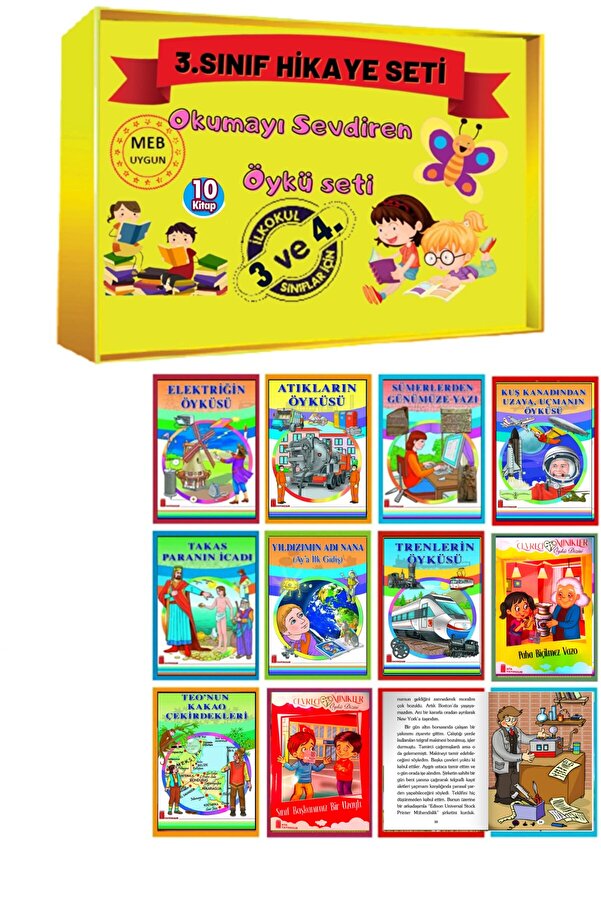 Ata Yayıncılık 3.sınıf Okumayı Sevdiren   Hikaye Seti (10 KİTAP)