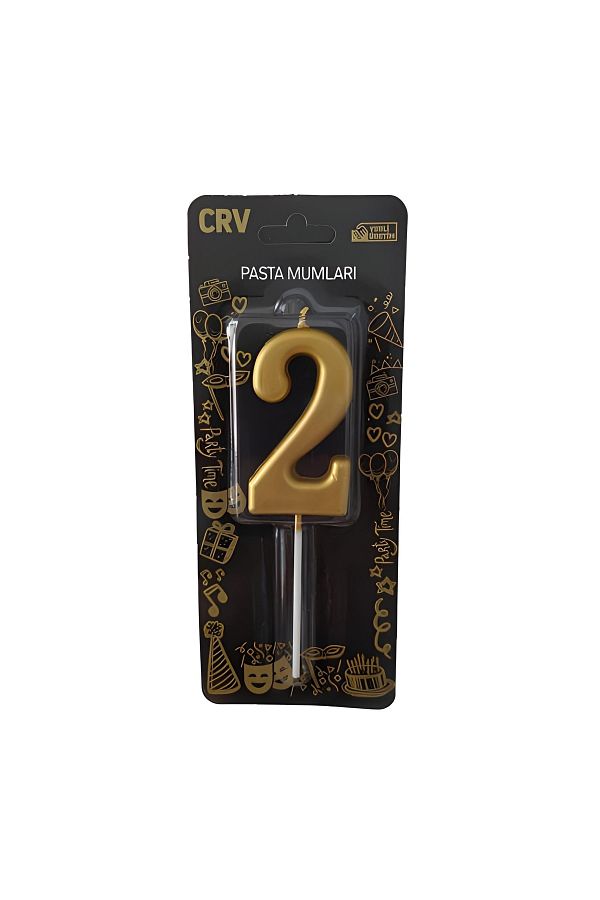 Mini Parti-Mini Party Store 7 cm Large Number Candle Gold 2 1