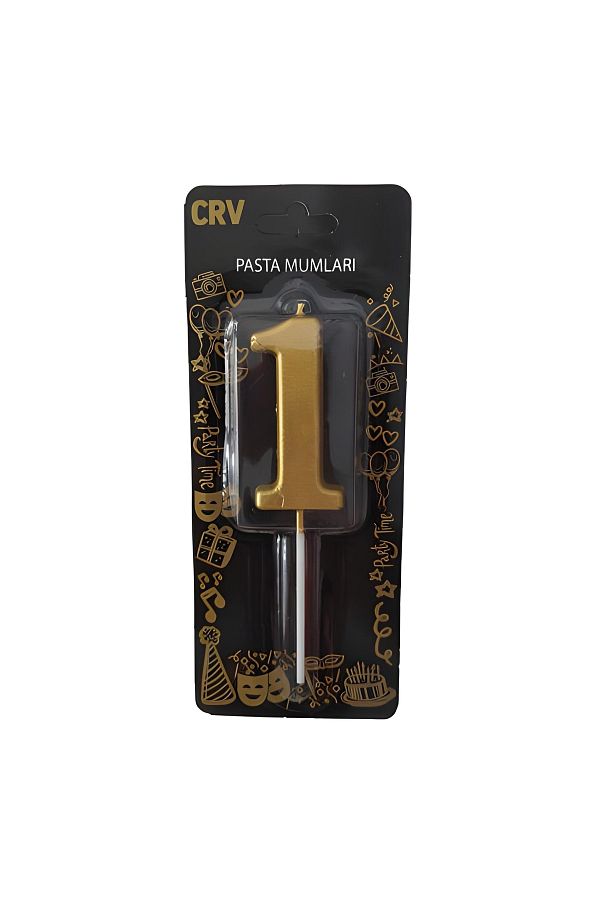 Mini Parti-Mini Party Store 7 cm Large Number Candle Gold 1 1