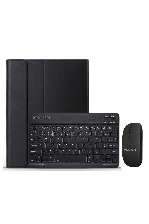 Microcase-Huawei Mediapad T3 10 - 9.6 Inch Bluetooth Keyboard and Case Set + Stand Lightweight Mouse Compatible with BKK6 1