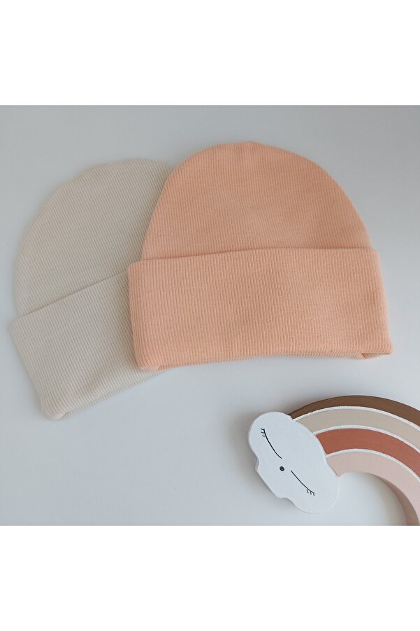 pempem bandana Kız Bebek 2li Kaskorse Düz Bere