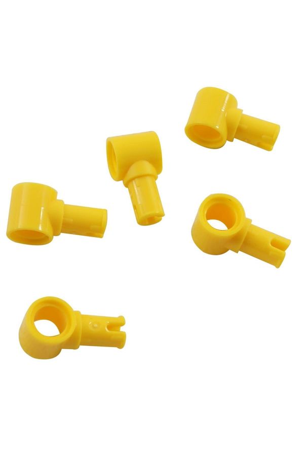 LEGO-Original Technic Moc Custom Accessory Mindstorms Yellow Pin with Pin Hole in the Middle 4 Pieces to Ship 1
