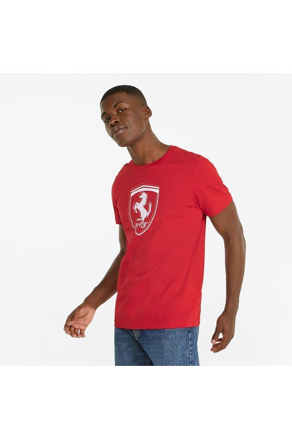 Puma Ferrari Race Tonal Big Shield Tee Rosso Men 533752 02 Trendyol