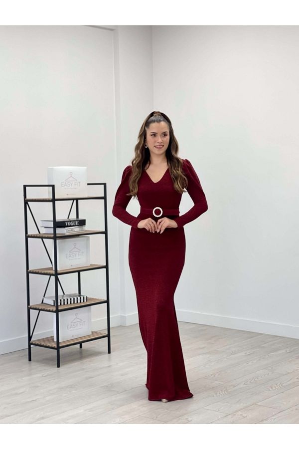 Shimmering red dress store