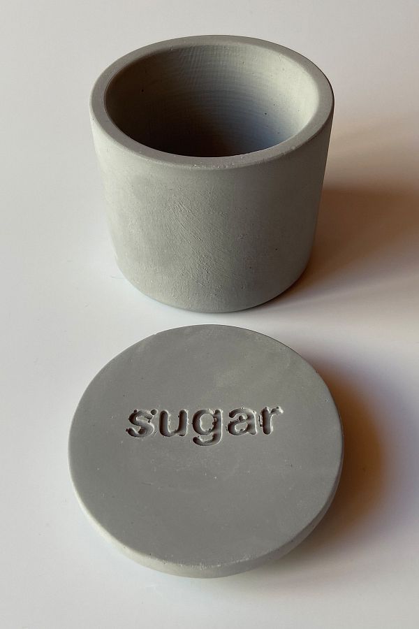 sin istanbul-Concrete Sugar Bowl with Lid Gray 1