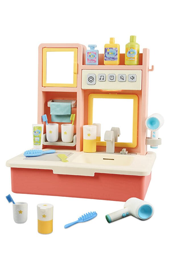 Kayyum Oyuncak Kukuli Şarkılı Eğitici Modern Banyo Gerçek Su Akan Eğitici Oyun Set