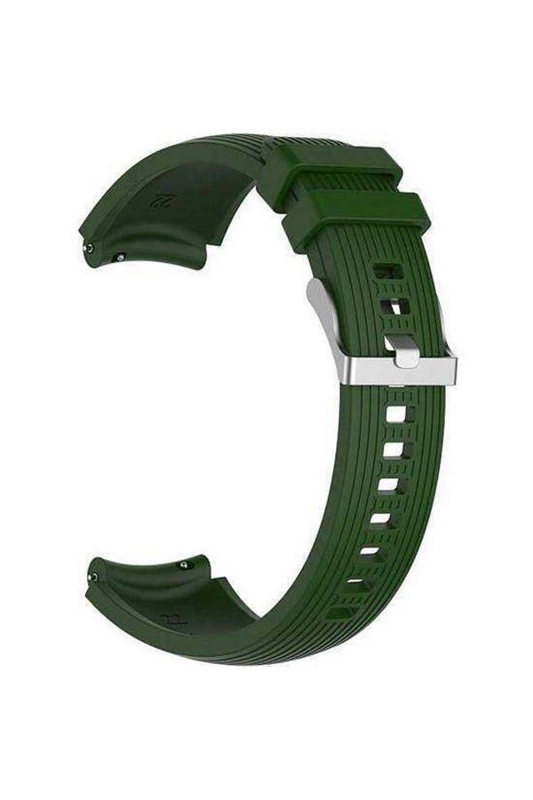 RakipsizPazar Senbono S10 Pro Compatible Band Striped Silicone Watch Band 22 k18 dark Green Trendyol