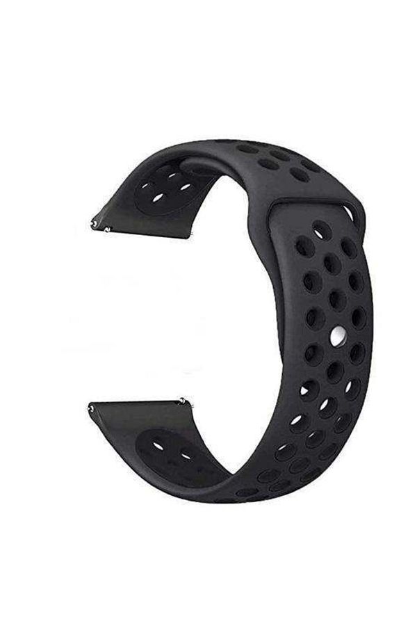 RakipsizPazar Amazfit Stratos 1 Compatible Double Color Watch Band with Holes 22k02 black Trendyol