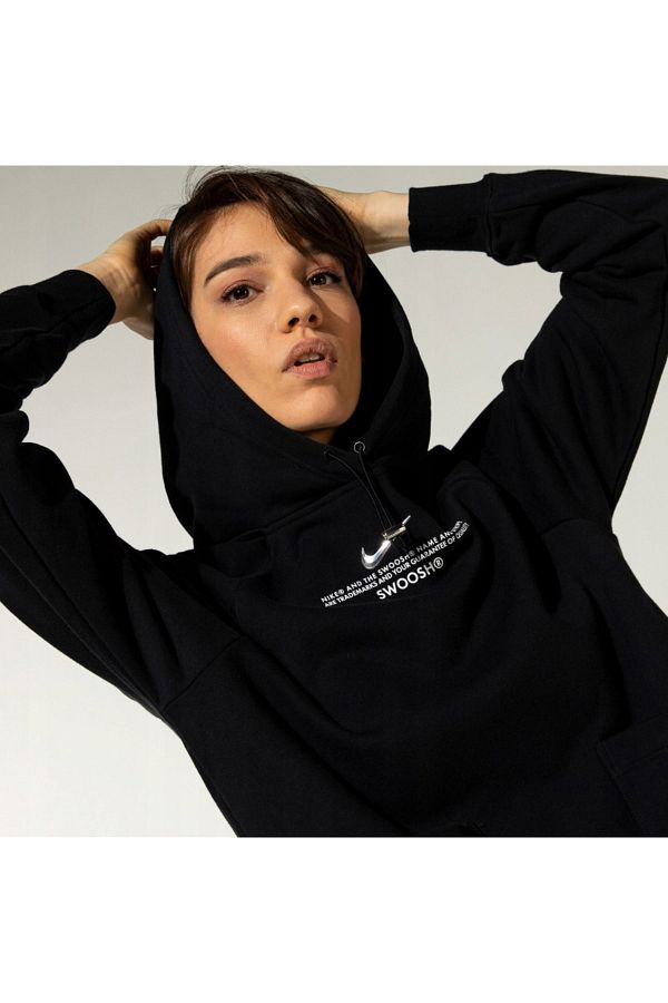 Nike Black Swoosh Sweatshirt Dn4836 010 Trendyol