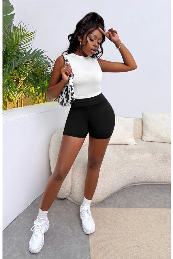 High waisted shorts fabric 2025