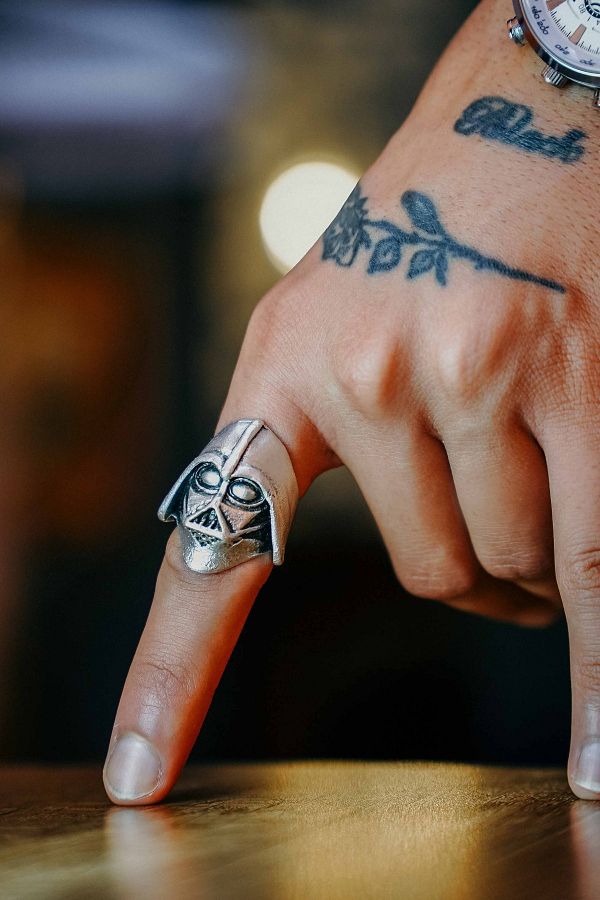 The Collection-Star Wars Darth Vader Model Adjustable Silver Plated Ring 1