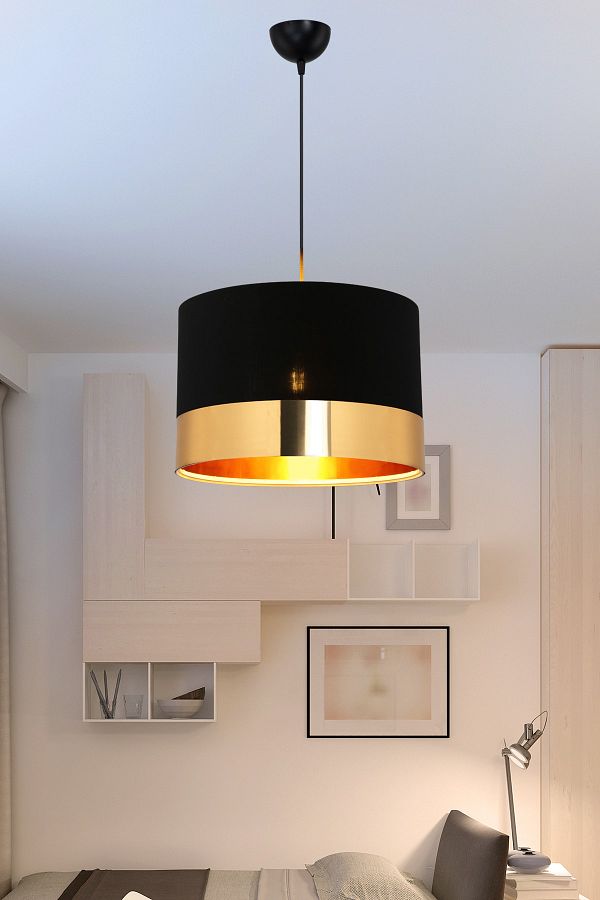 Gloria-Montreal Black Gold Single Pendant Lamp 1