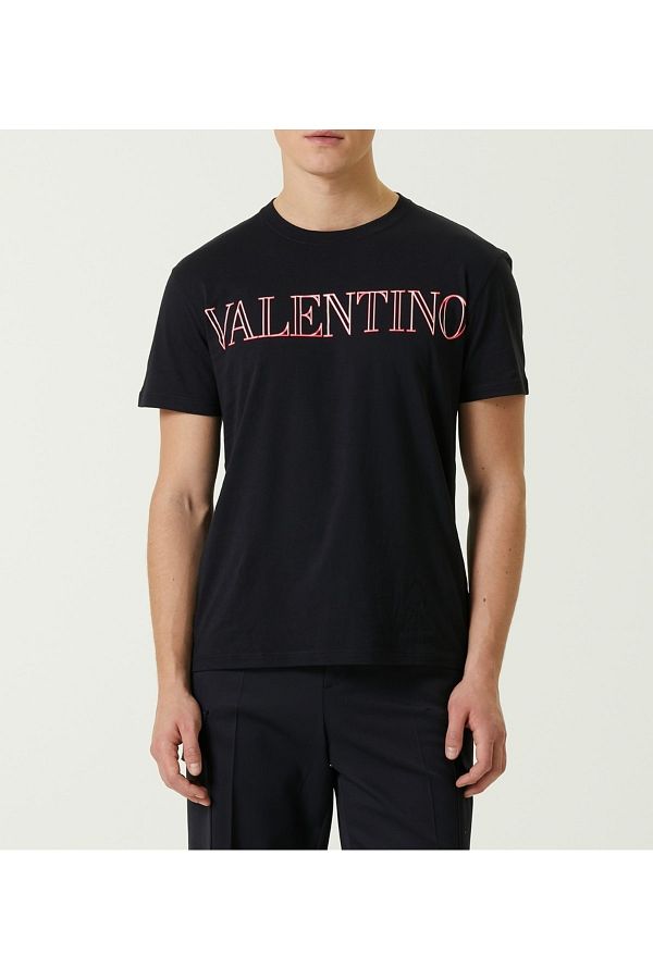 Valentino-تي شيرت قطني بشعار 1