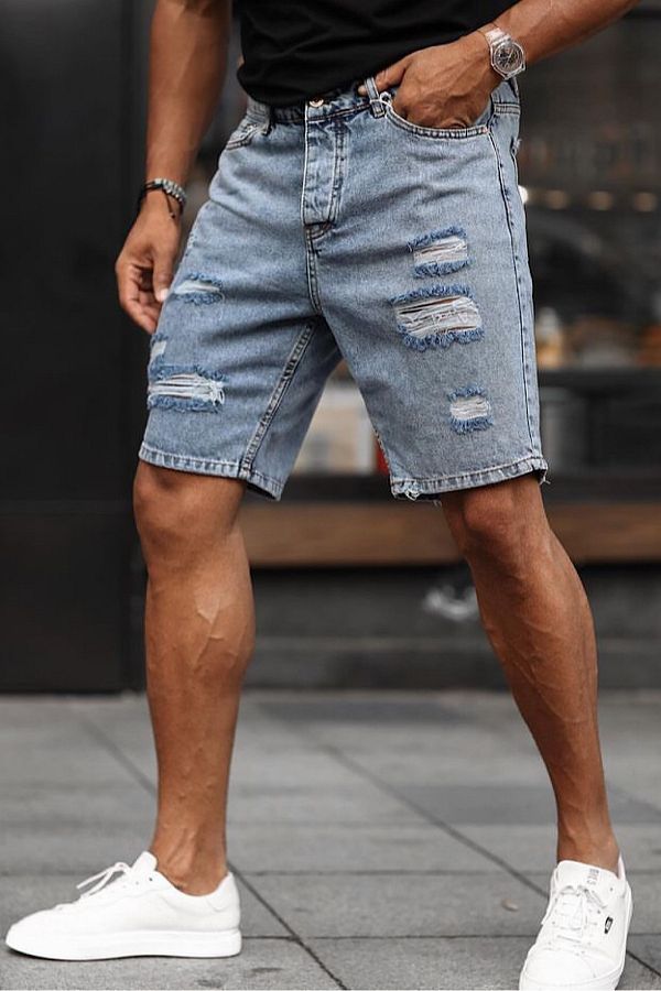 Ripped jean capri shorts clearance