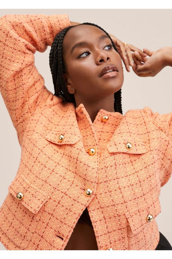 Mango orange jacket hotsell