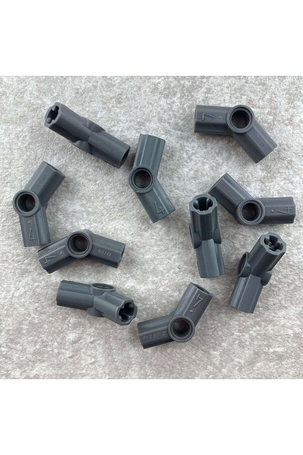 LEGO-Original Technic Custom Axle Connector Angled#3 Connection Parts Dark Gray 2 Pieces to Send 1