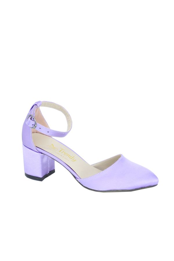 TRENDYSHOES-حذاء نسائي من الساتان بكعب سميك من Trendyshose 04069 1