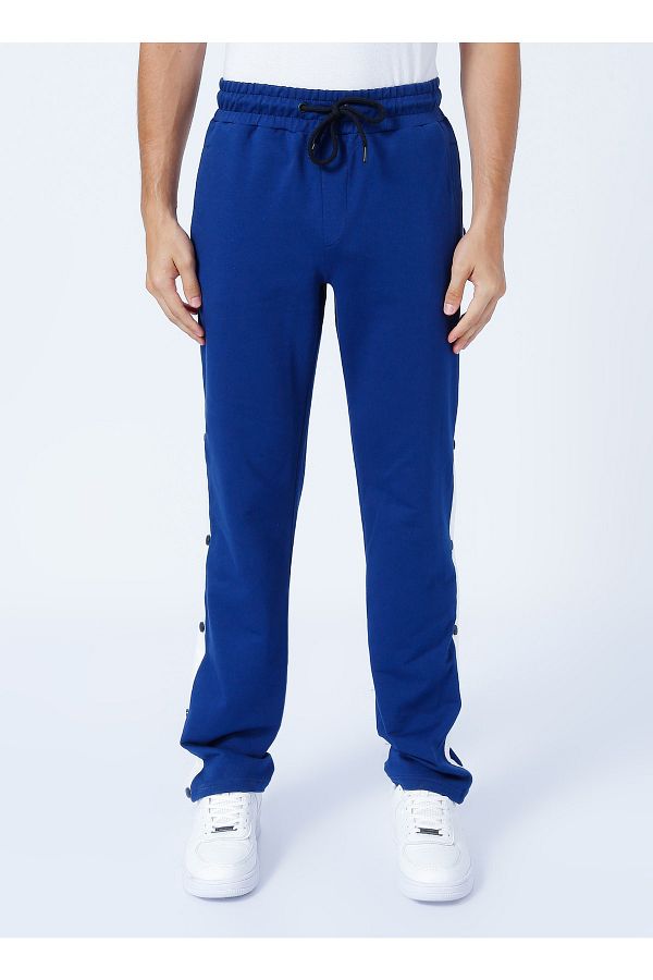 L MON COMPANY Sweatpants Dark blue Straight Trendyol