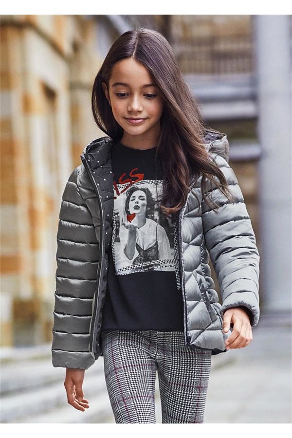 Mayoral Girl s Puffer Jacket Silver 7487 Trendyol