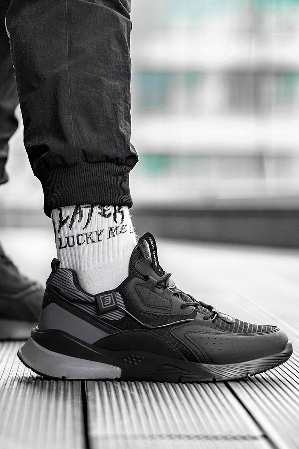 DARK SEER-Schwarz geräucherter Unisex-Sneaker 1