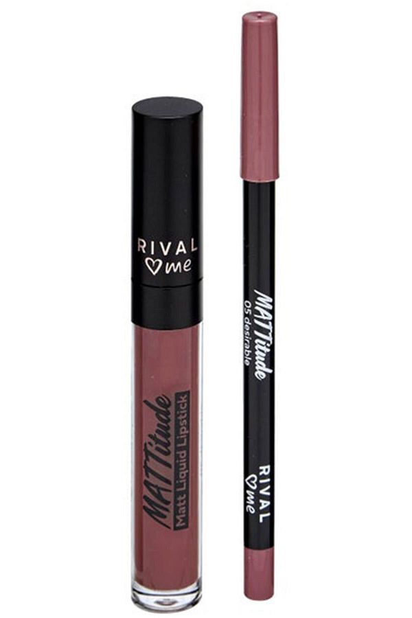 Rival Loves Me-Lipstick Liquid Matte Kit No:05 Mattitude Desirable - 2 Pack Category Lipstick 1