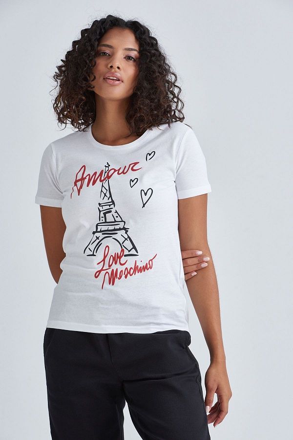 Moschino L ove Moschino Women s Written T shirt Trendyol