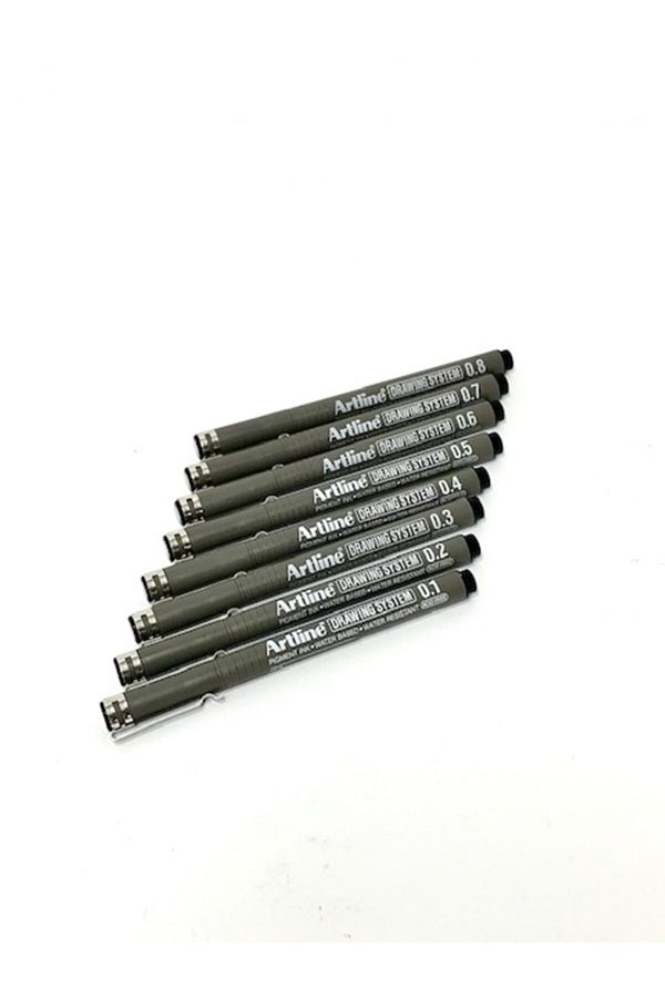 artline-Drawing System Technical Drawing Pen Set of 9 1