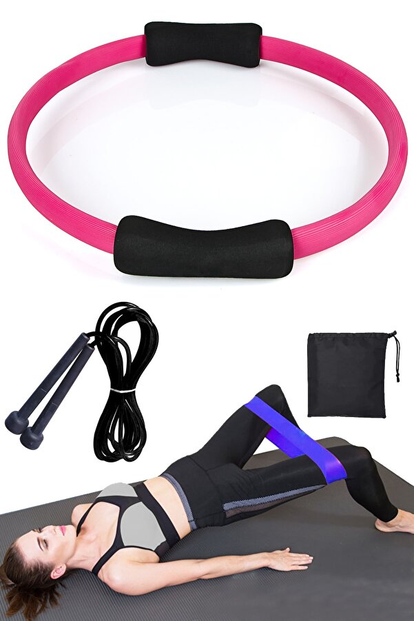 Jet Pilates Exercise Circle with Bag Aerobic Squat Band Elastic