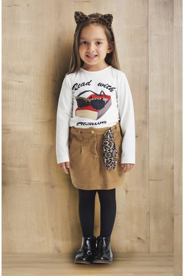 best kids Girl s Tan Suede Skirt Trendyol