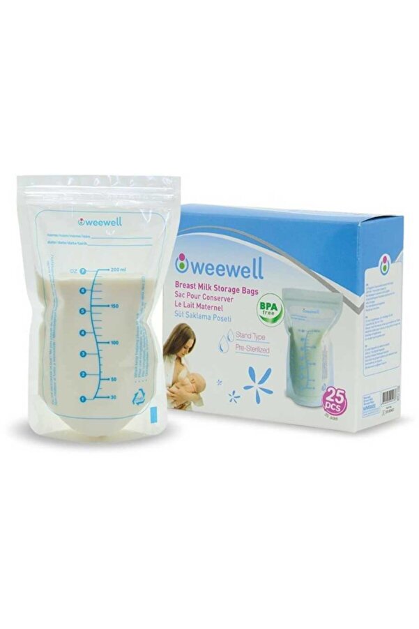 Weewell Wms825r3 Tekli Süt Saklama Poşeti 25 Li