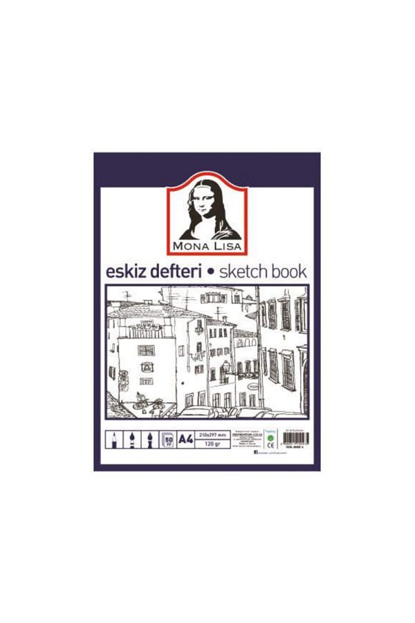 Südor-Monalisa A4 Sketchbook with Wire 120 grams 50 Sheets Mn13-4 1
